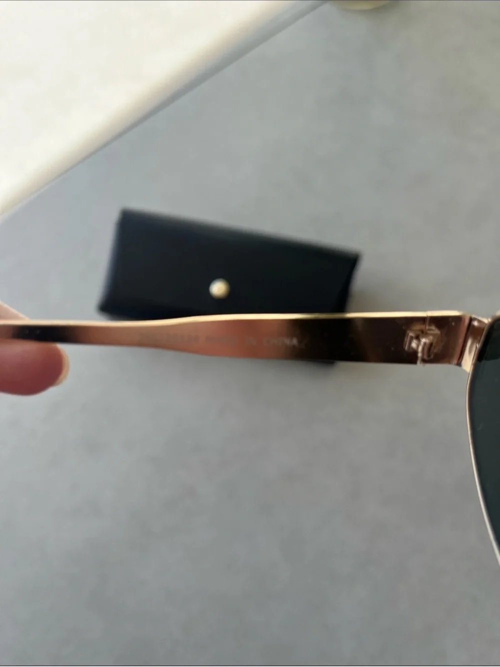 Gold Frame Oval Sunglasses